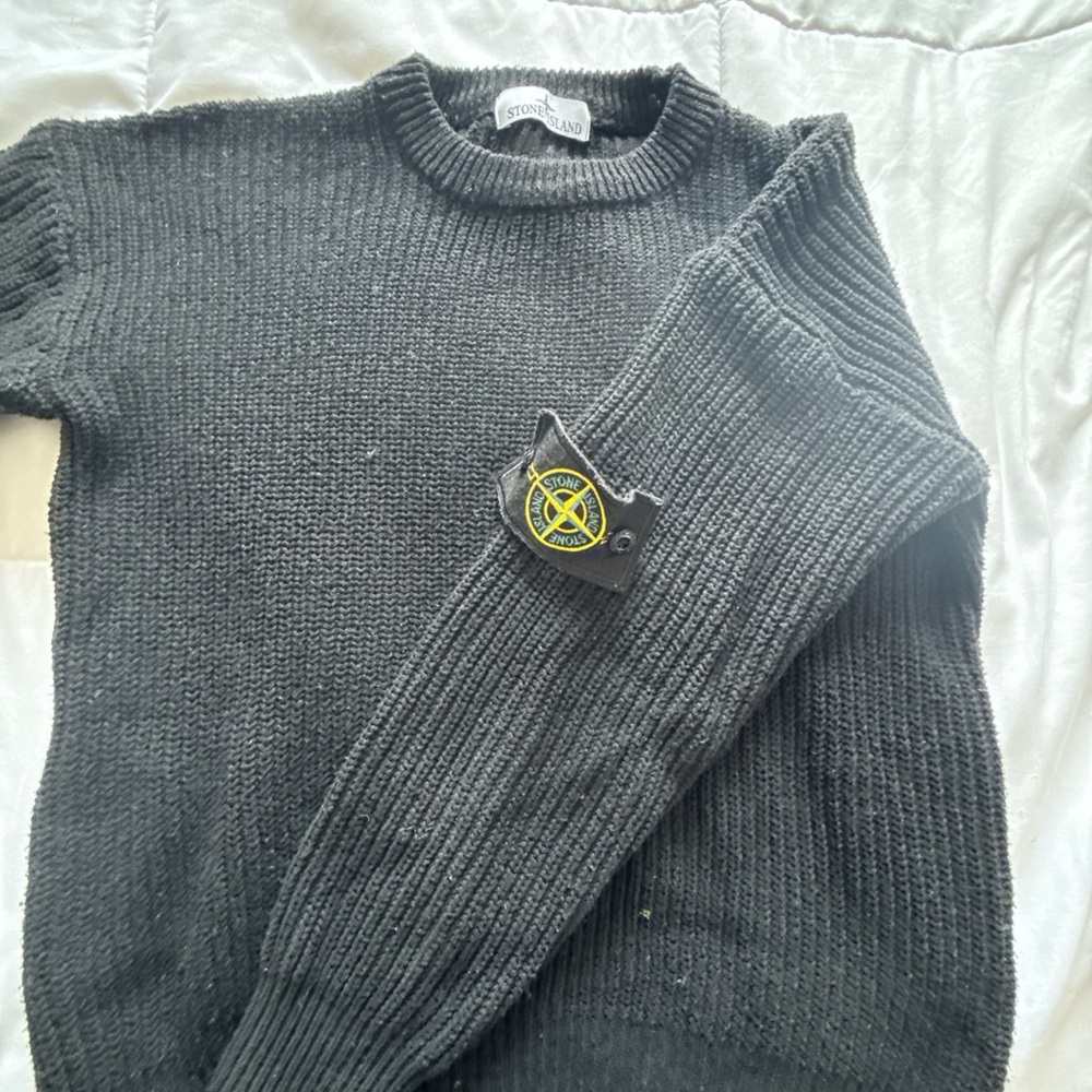 Stone Island Dark Gray Crewneck Sweater